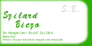 szilard biczo business card