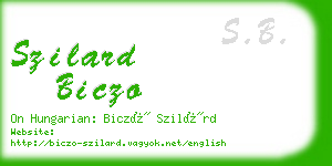 szilard biczo business card